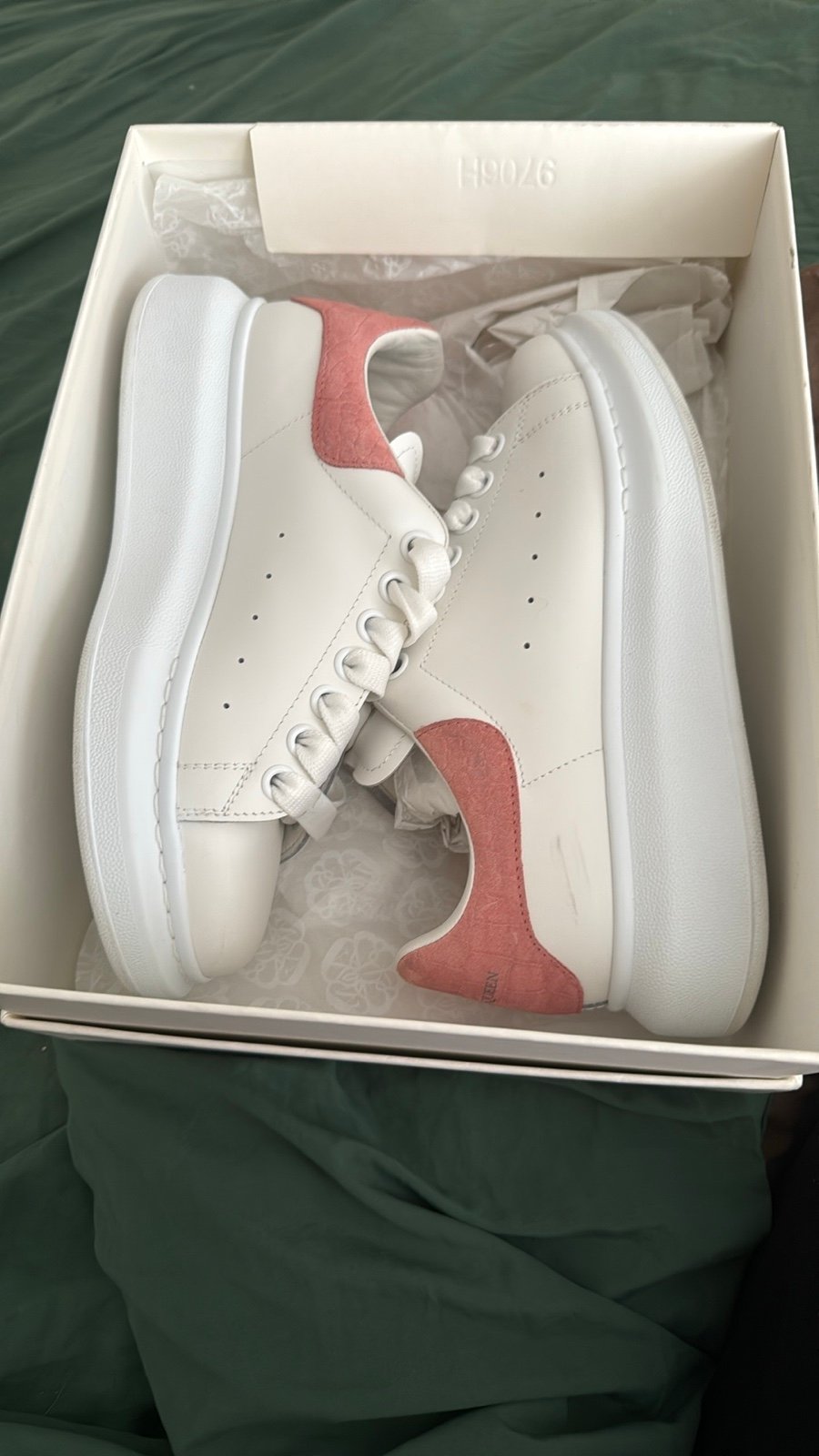 Women's White and Pink Sneakers Women's Oversized Sneaker in White/shirting Pink