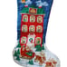 Vintage A Visit From St. Nicholas Large Quilted Christmas Stocking Collectible
