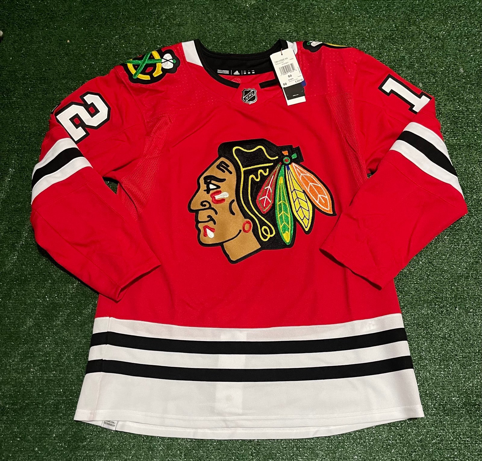 Adidas #12 ALEX DEBRINCAT Chicago Blackhawks Jersey Size 50