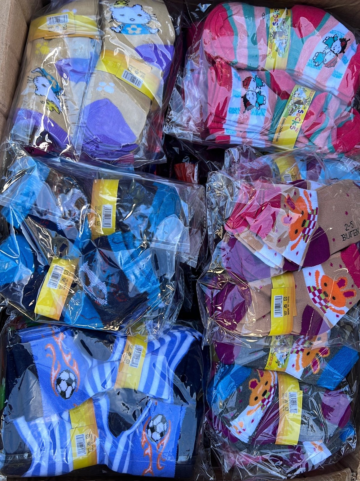 Lot of new socks for kids