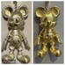 Set of 2 Disney and Baublebar gold and silver bag charms