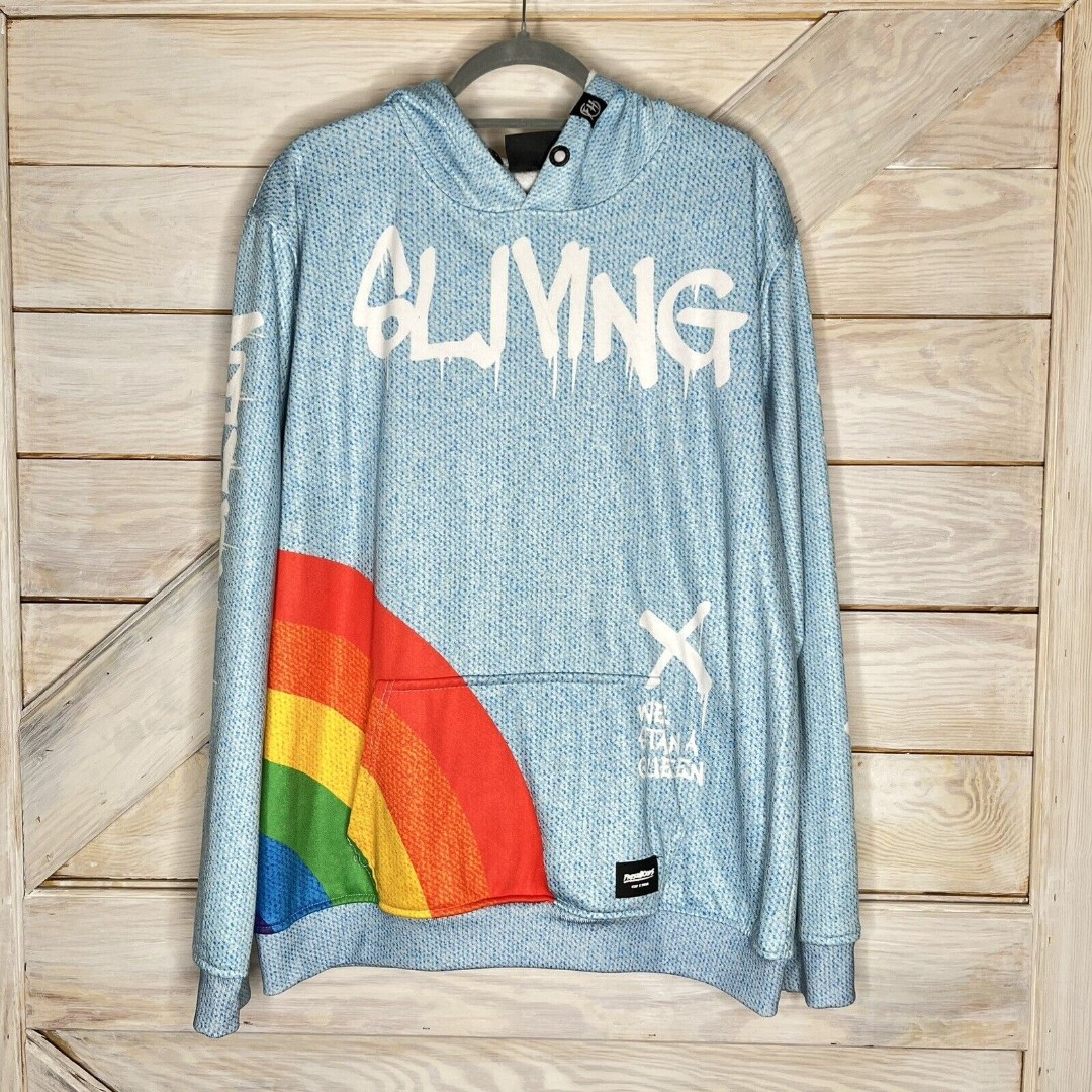 Sliving Hoodie Blue Rainbow All We Need Is Love Pride