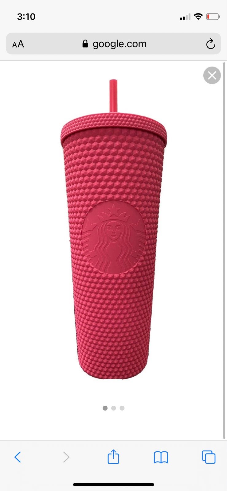 Studded Starbucks Tumbler Pink