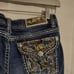 Sexy Grace In LA Camo Camouflage Denim Jean Capris Capri Distressed Destroyed