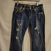 Sexy Grace In LA Camo Camouflage Denim Jean Capris Capri Distressed Destroyed