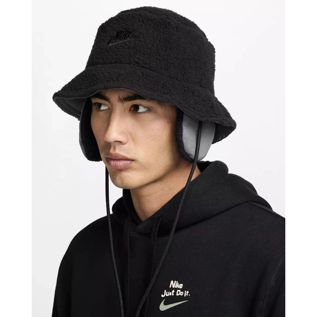 Nike Apex Winterized Bucket Hat Sportswear Cap Casual Black FZ2205 010 Unisex L