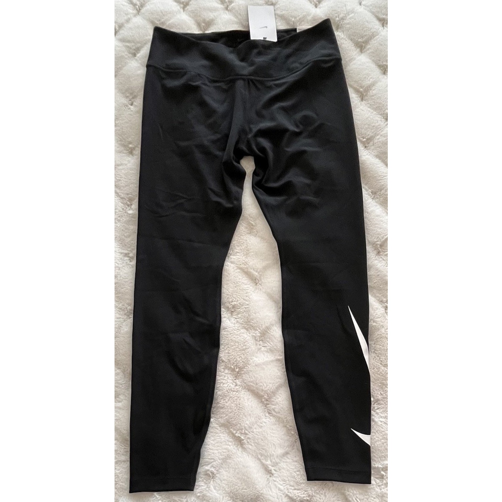 Womens Nike Dri-FIT Women's Sz L Large Mid-Rise 7/8 Black Leggings DN4554-010