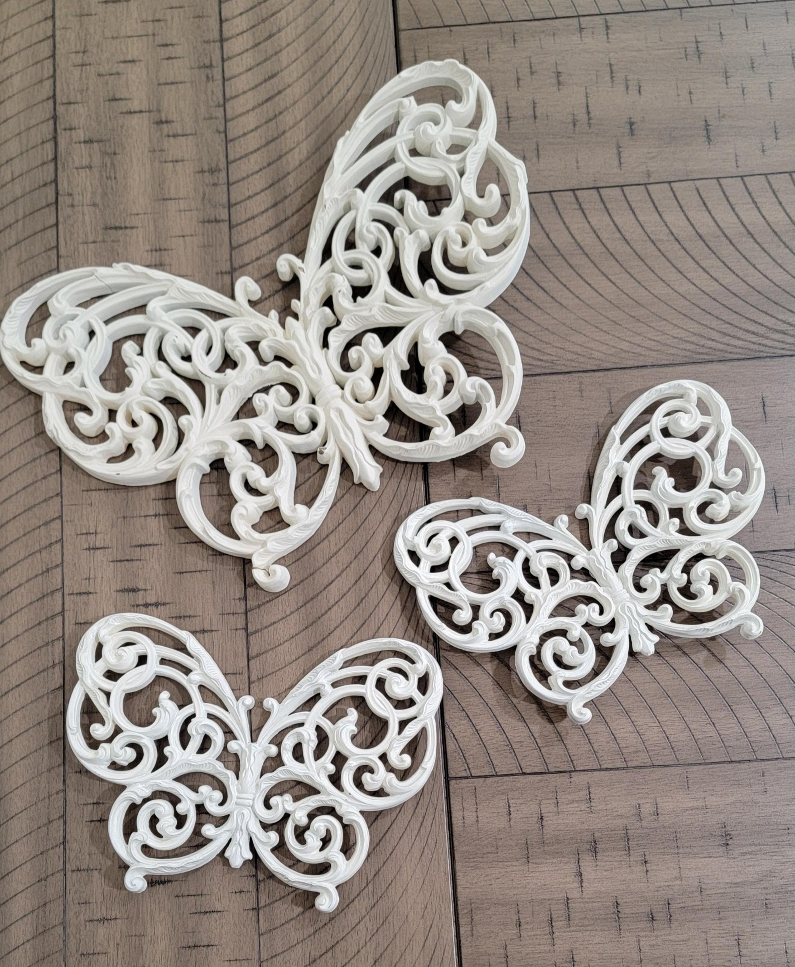 Vintage 1970s Homco Plastic
Butterflies Set of 3
