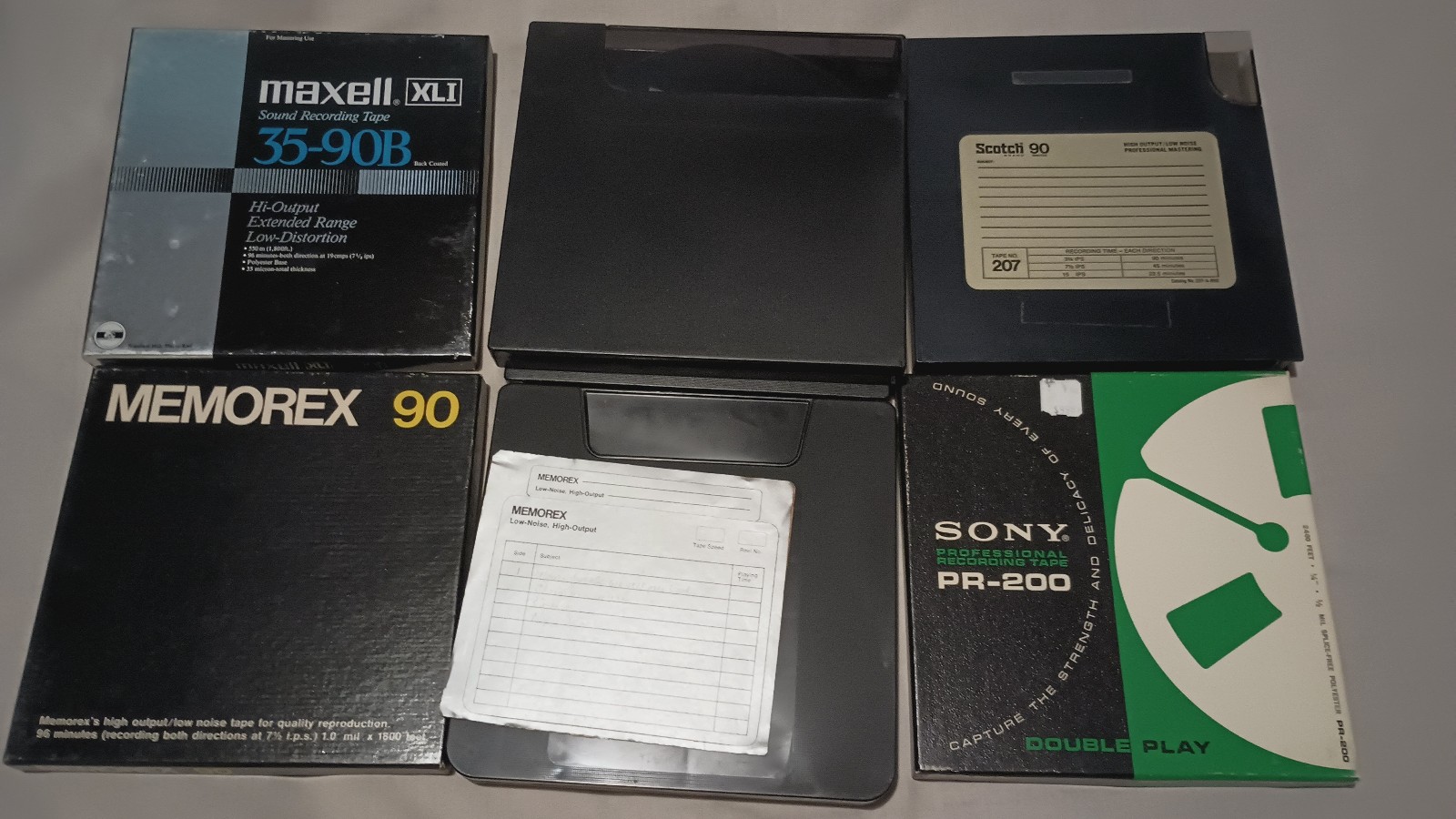 Vintage recording supplies