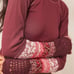 Free People In The Mix Cuff Tee in Rio Vino Small