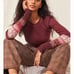 Free People In The Mix Cuff Tee in Rio Vino Small