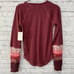 Free People In The Mix Cuff Tee in Rio Vino Small
