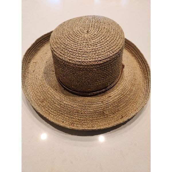 Scala Women's Crocheted Raffia Hat with Drawstring.