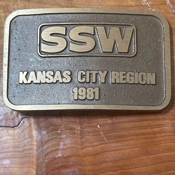 St. Louis SSW Kansas City Region 1981 Brass Buckle