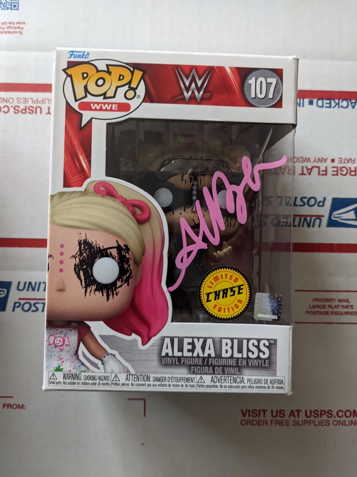 ALEXA BLISS *SIGNED* Funko Pop #107 Chase JSA COA WWE AEW Autograph Authentic