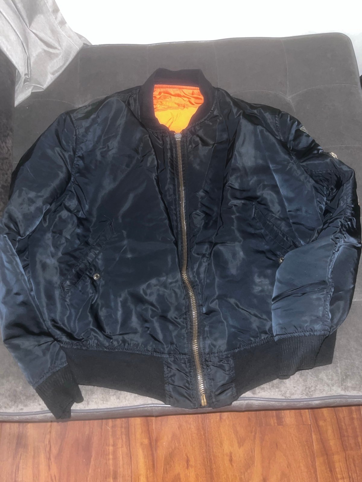 BLACK ALPHA INDUSTRIES BOMBER JACKET XX-LARGE
