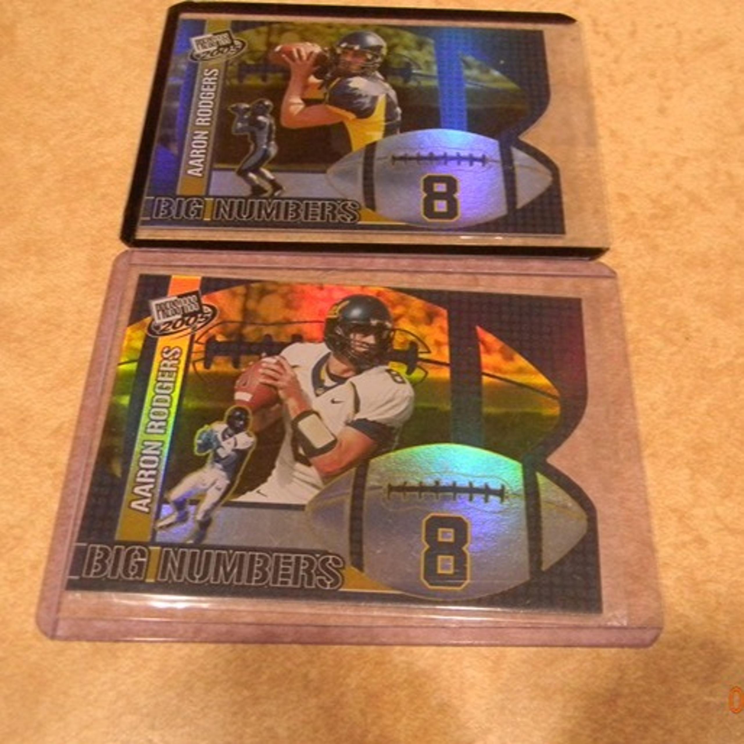 Aaron Rodgers Rookie Card Press Pass Big numbers die cut Lot Cal Bears