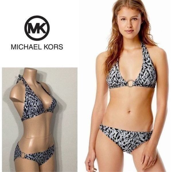 New. Michael Kors frozen Leopard chain ring bikini set. Normally 169. XStop/Sbo
