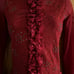THE LINE UP Burgundy Lace Rhinestoned Long Sleeve Dance Top NWT Adult Medium