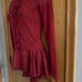 THE LINE UP Burgundy Lace Rhinestoned Long Sleeve Dance Top NWT Adult Medium