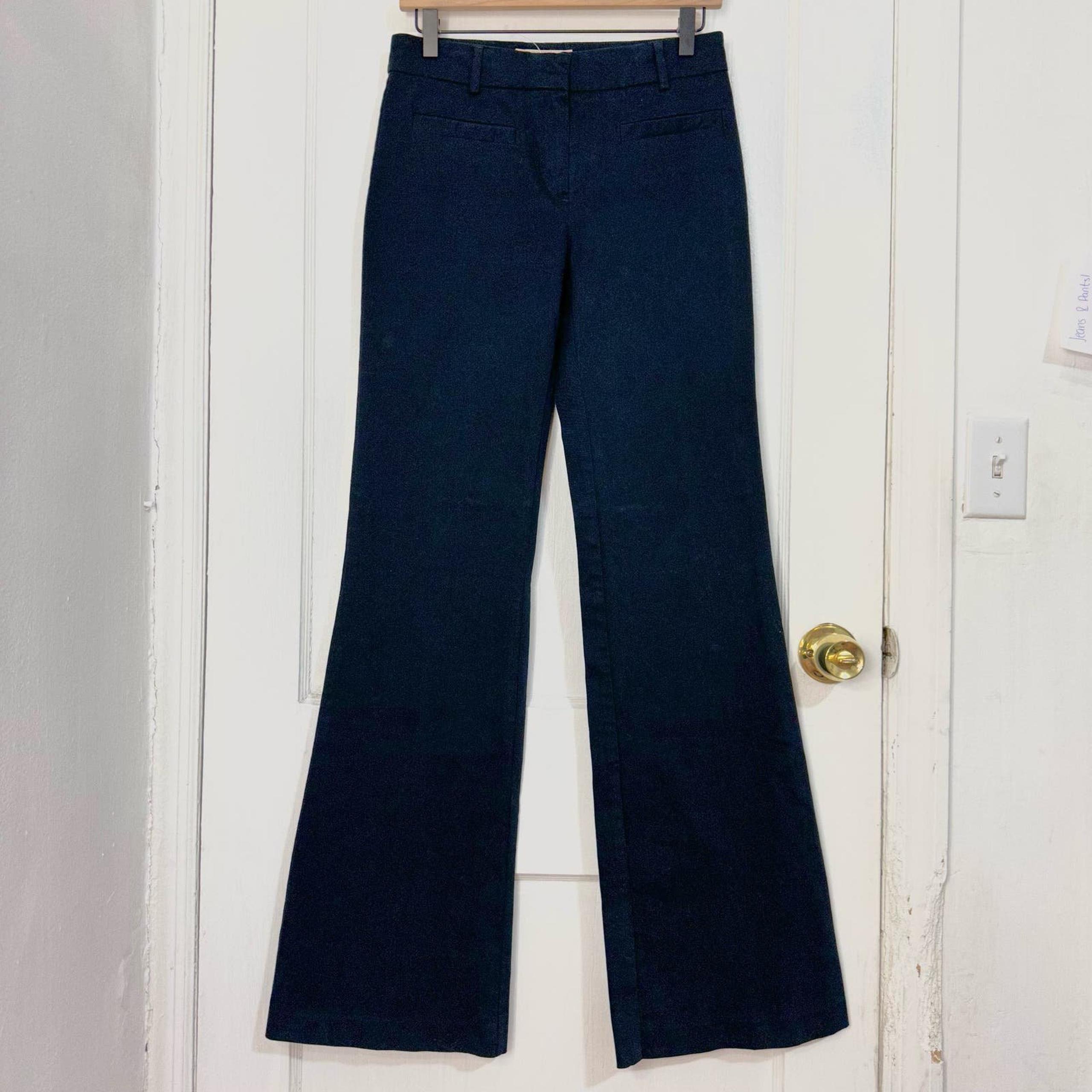 See by Chloé Paris Wide Leg Pants Size 6 Navy Blue Black