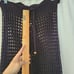 Blanco S Boho Crochet Flare Pants Open Knit Fabric Black Coastal Cowgirl NWT 89