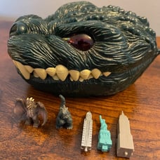 Vintage 1994 Godzilla v Rodan New York Micro Battle Play Set Almost Complete