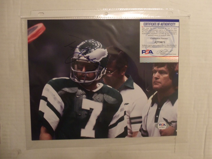 RON JAWORSKI HAND SIGNED COLOR 8 X 10 PHOTO PHILADELPHIA EAGLES (C) PSA/DNA