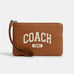 NWT Coach Corner Zip Wristlet With Varsity