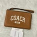 NWT Coach Corner Zip Wristlet With Varsity