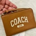 NWT Coach Corner Zip Wristlet With Varsity