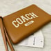 NWT Coach Corner Zip Wristlet With Varsity