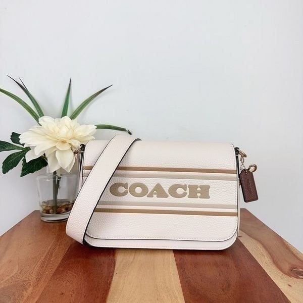 NWT Coach Logan Messenger With Coach Stripe