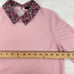 J. Crew Tippi Sweater Pink Floral Liberty Collar Women Small 100% Merino Wool