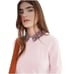 J. Crew Tippi Sweater Pink Floral Liberty Collar Women Small 100% Merino Wool