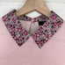 J. Crew Tippi Sweater Pink Floral Liberty Collar Women Small 100% Merino Wool