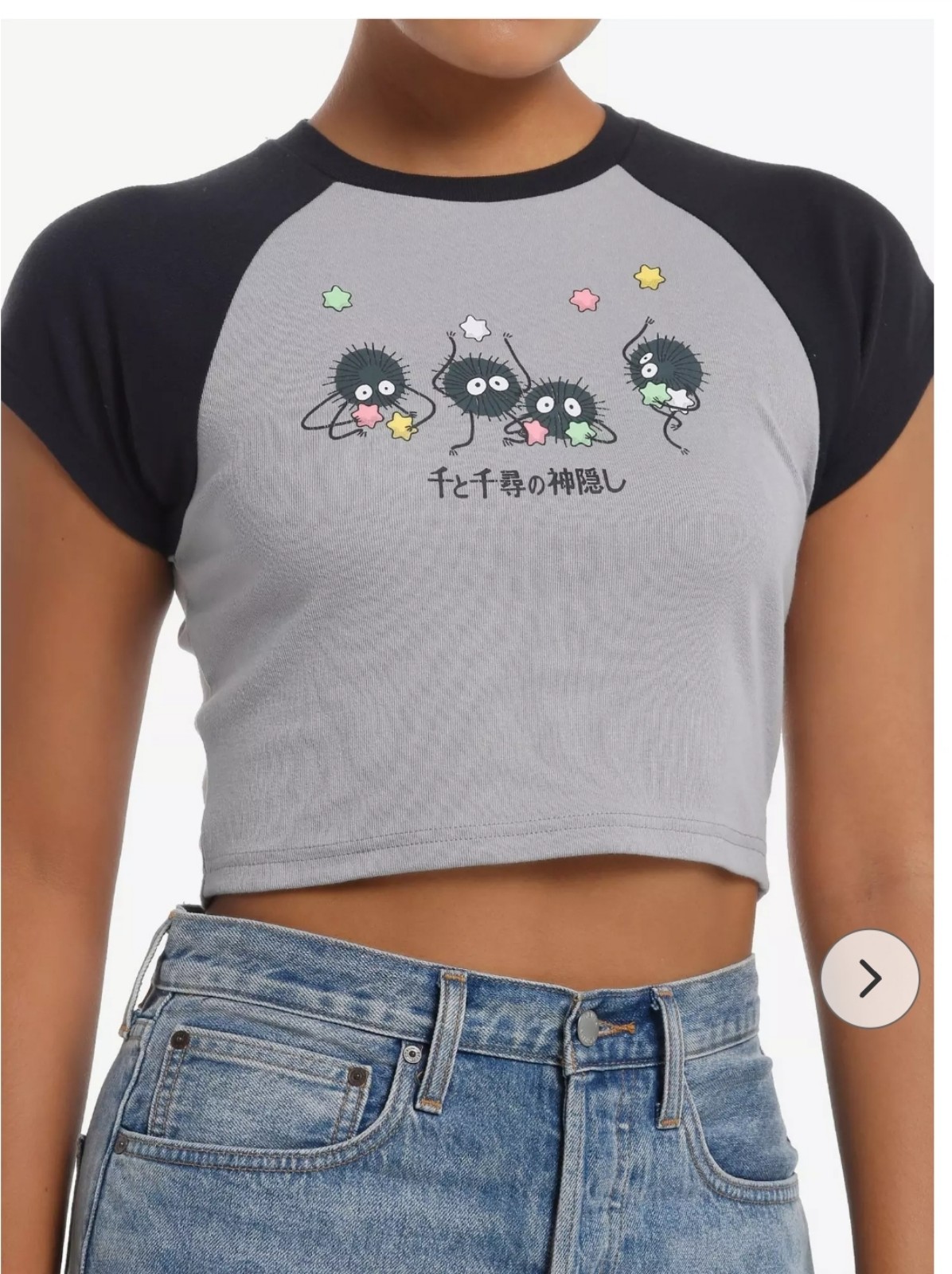 Studio Ghibli® Spirited Away Soot Sprite Girls Baby Raglan T-Shirt Plus Size