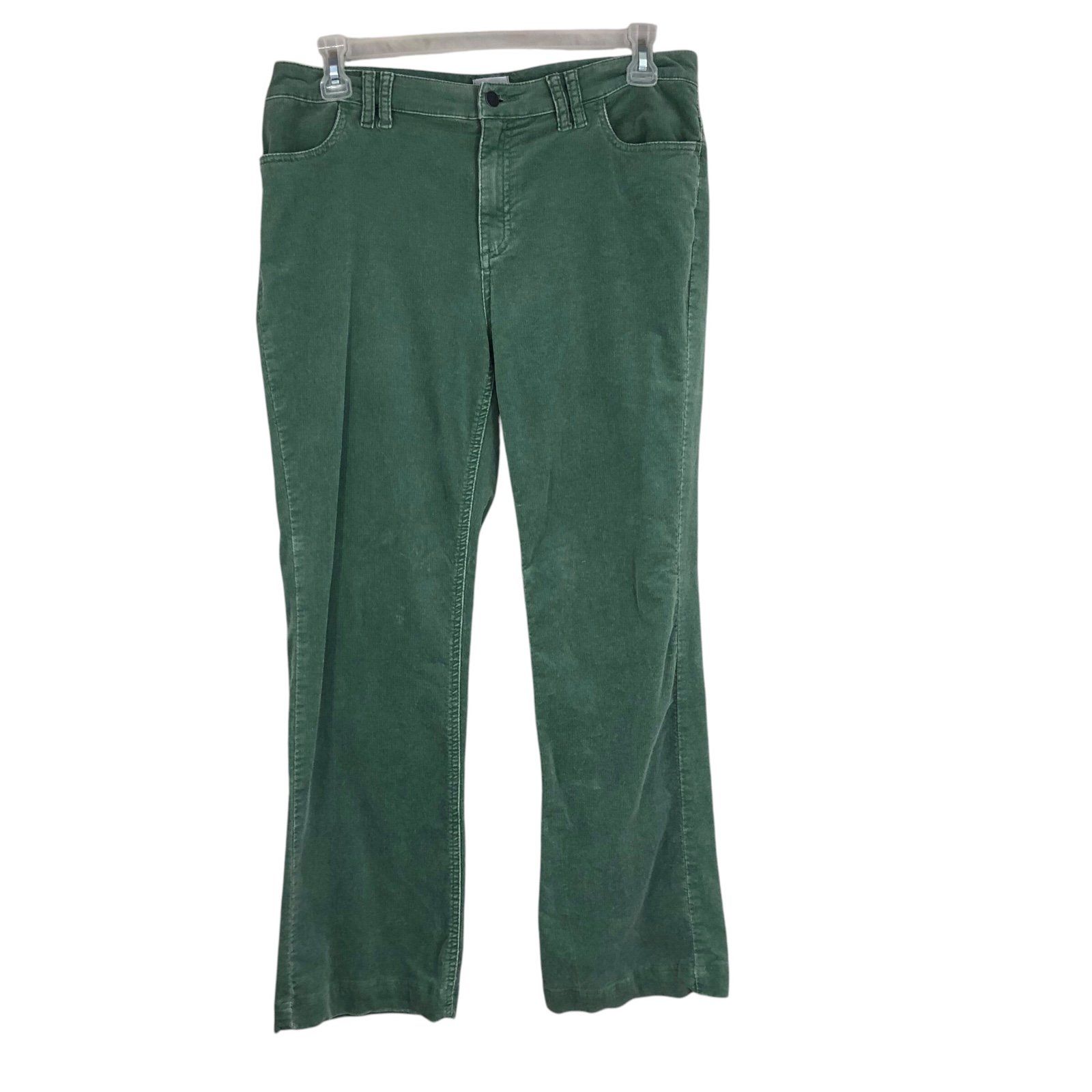 Vintage Chico’s Sage Goddess Green Corduroy Straight Boot Cut Pants, 70s Style