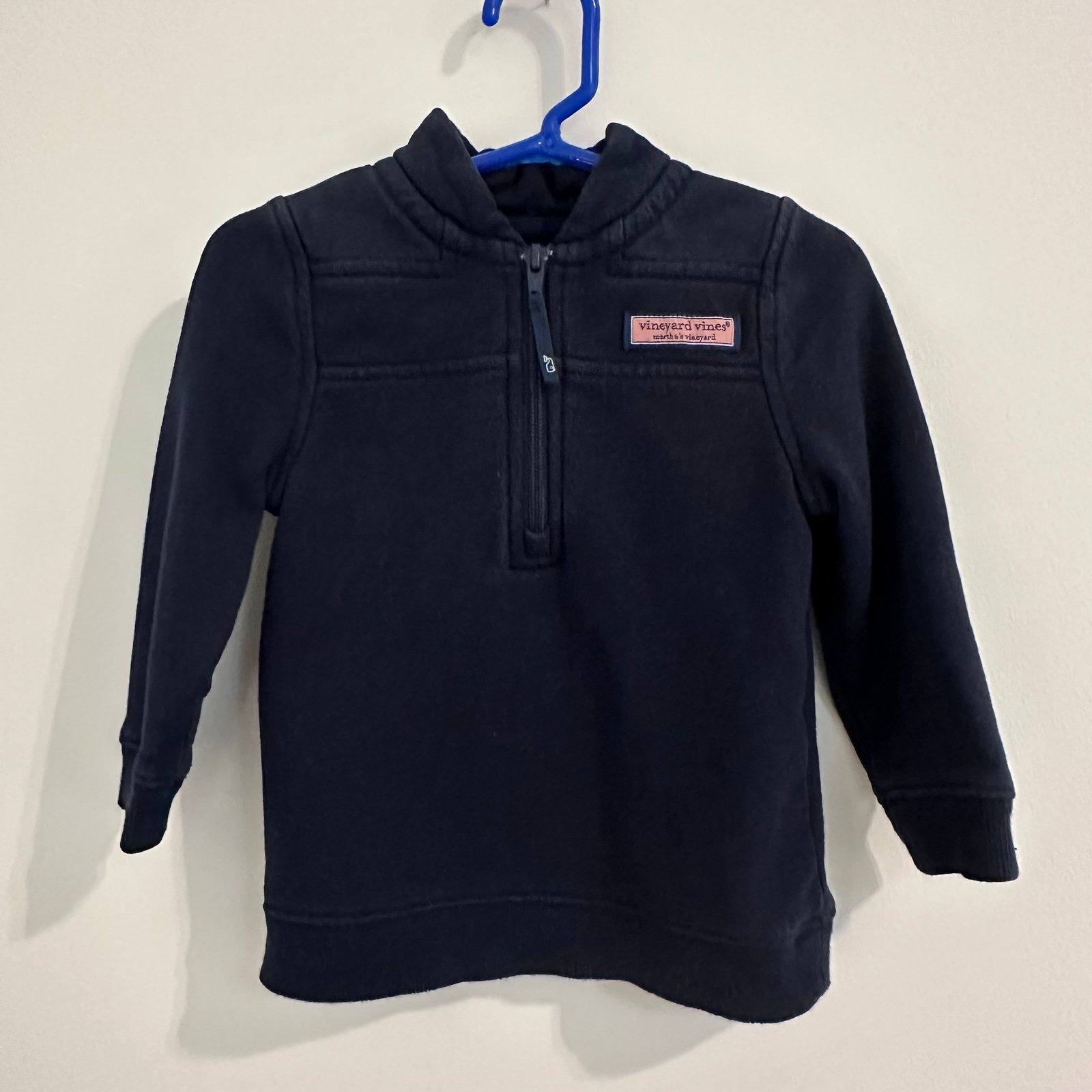 Vineyard Vines Classic Shep Shirt Navy Pullover Sweatshirt Quarter-Zip Baby