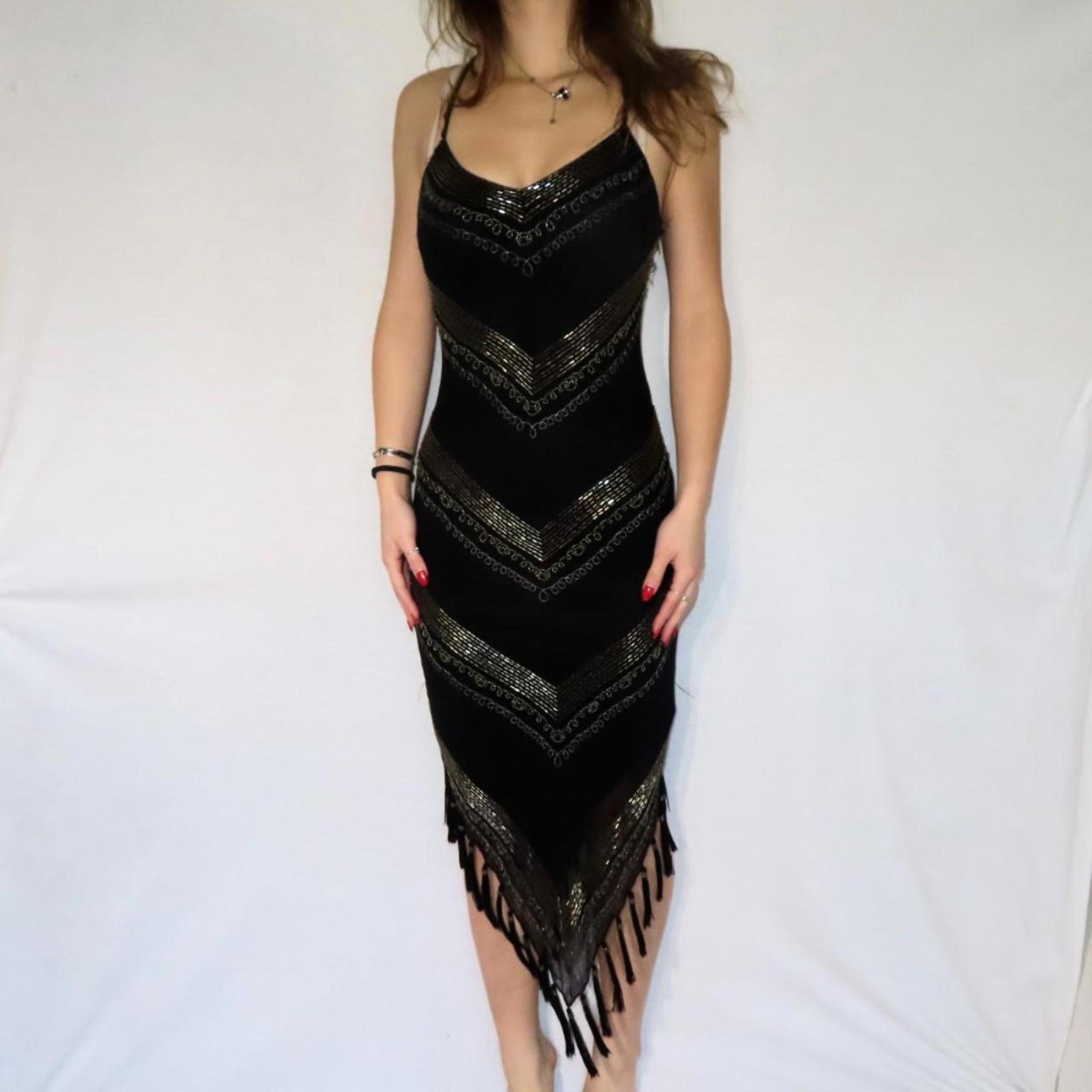 Sue Wong Women's Black and Gold Dress