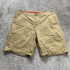 Columbia Chino Shorts Mens 34 Brown Cotton Flat Front Pocket Casual Outdoor 36x9