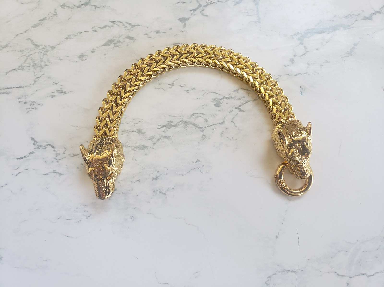 18k gold plated Chain bracelet bikers dragon bracelet Solid stainless steel