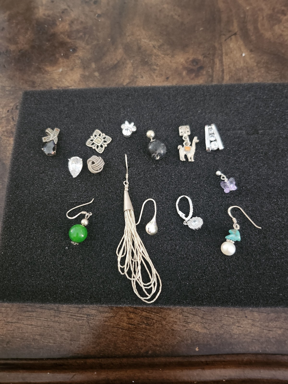 Bundle of single earrings 925 sterling silver