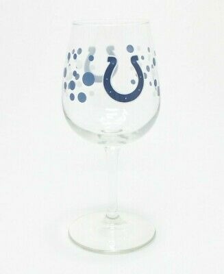 Indianapolis Colts Pokadot Wine Glass 12 Oz. 2 Pack