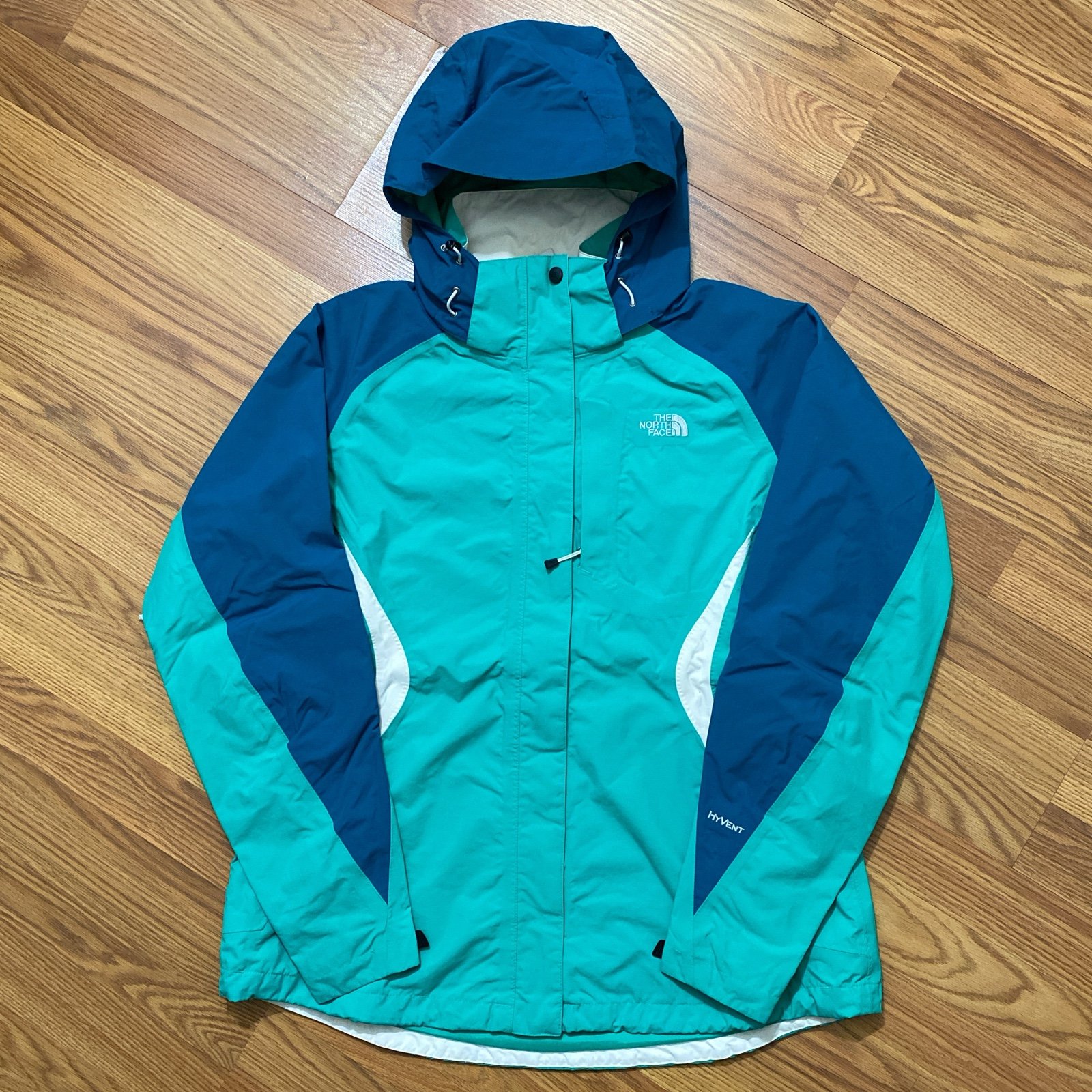 The North Face Hooded HyVent Nylon Full Zip Jacket Women’s XL Gorpcore TNF Retro