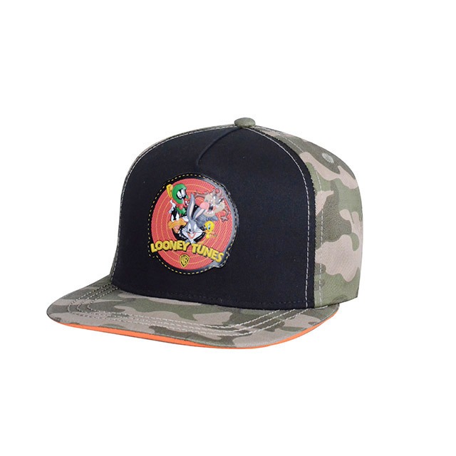 Camouflage Print PU Patch Snapback Cap/Hat