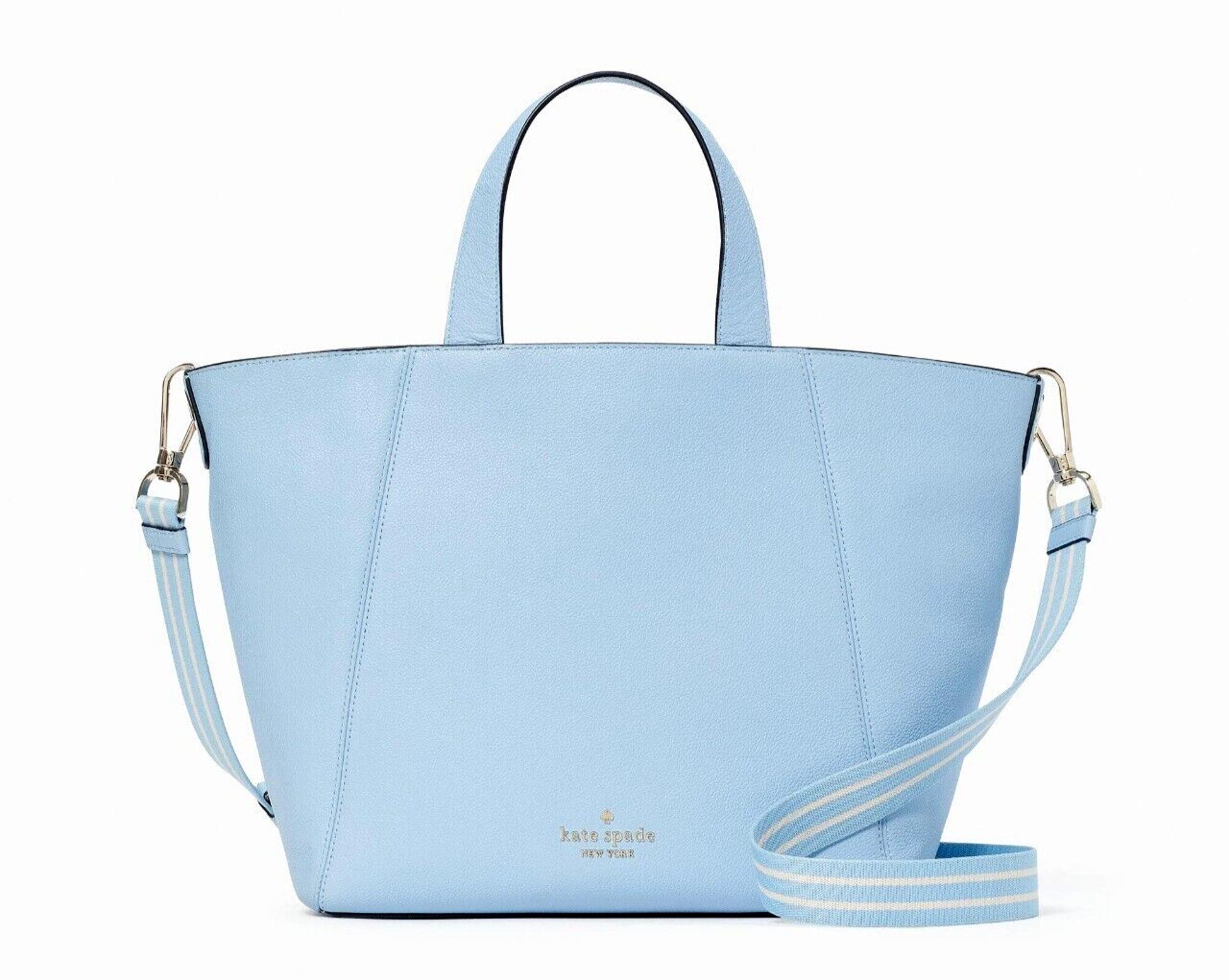 New Rosie Satchel Pebbled Leather Celeste Blue - Kate Spade