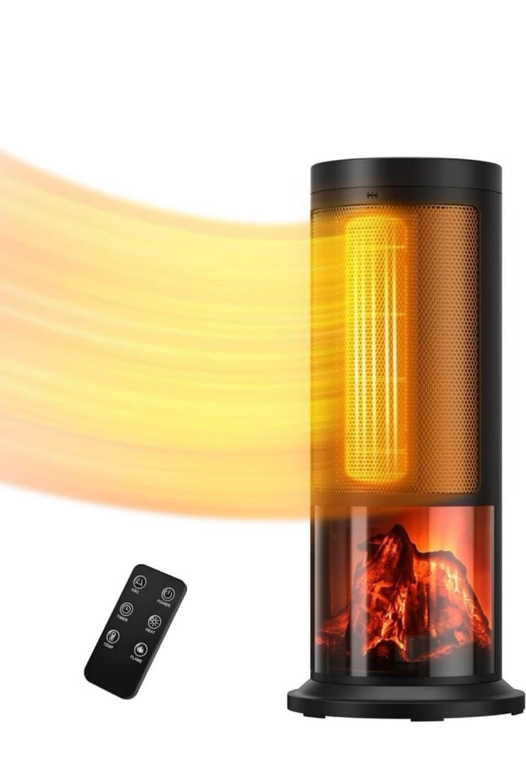 TRUSTECH 17 Tower Space Heater, 70° Oscillating Portable Small Heater, Thermost