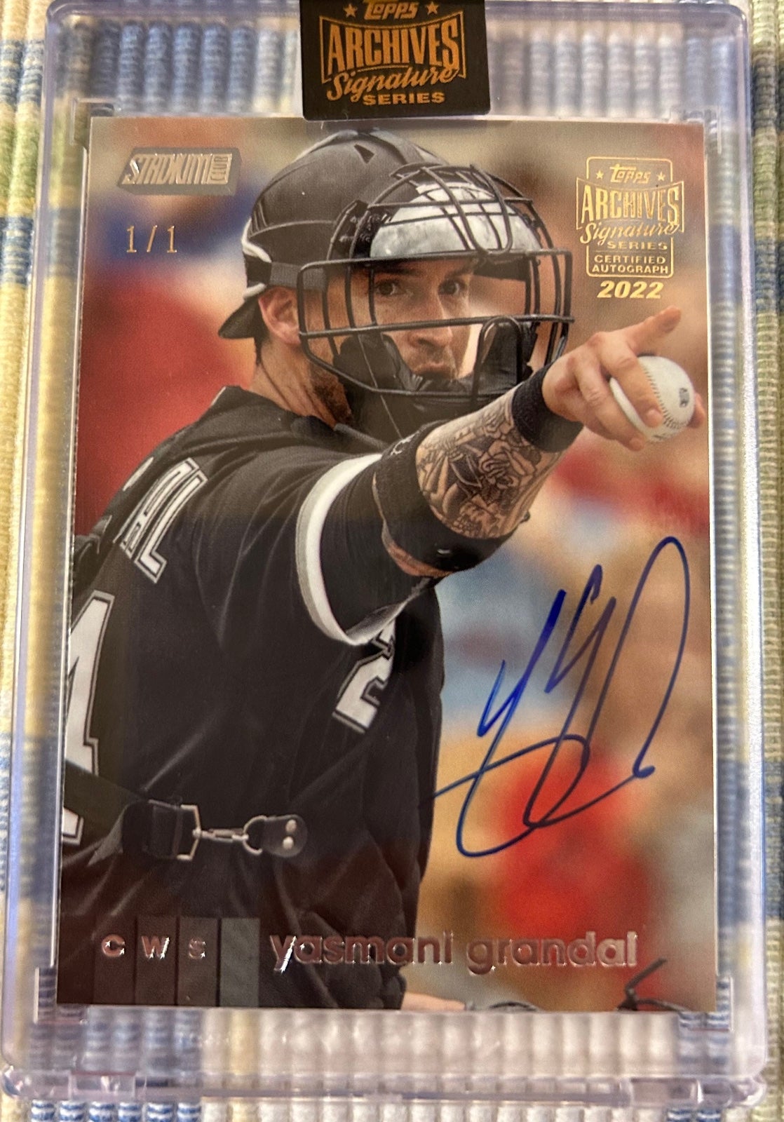 YASMANI GRANDAL 2020 TOPPS ARCHIVES SIGNATURE SERIES #1/1!!! - SUPER RARE!!!