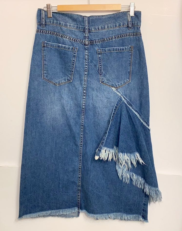Luxe Moda Denim Skirt